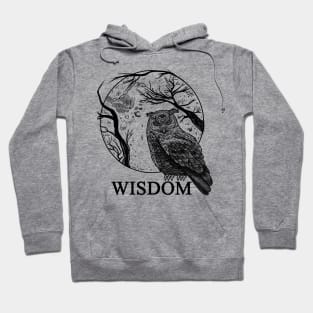 Wisdom Black line Hoodie